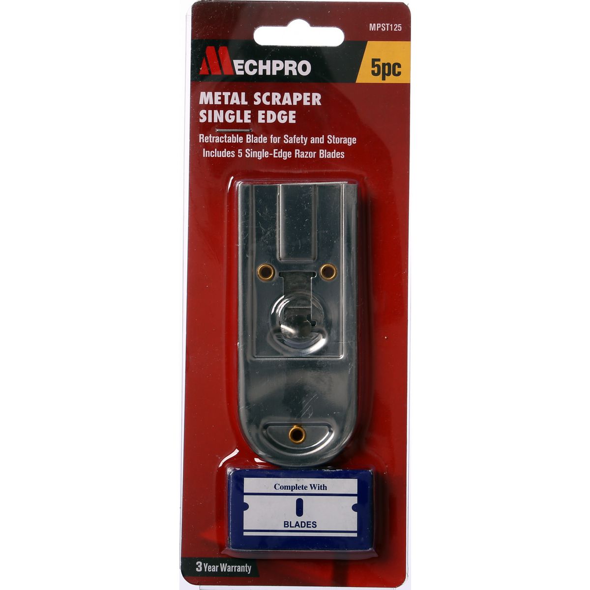 Mechpro Scraper Metal Single Edge MPST125