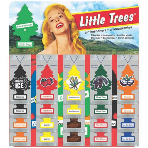 Little Trees Little Trees Magic Tree Air Freshener Card Merchandiser 60 Sheets Assorted Mix Z60-10000