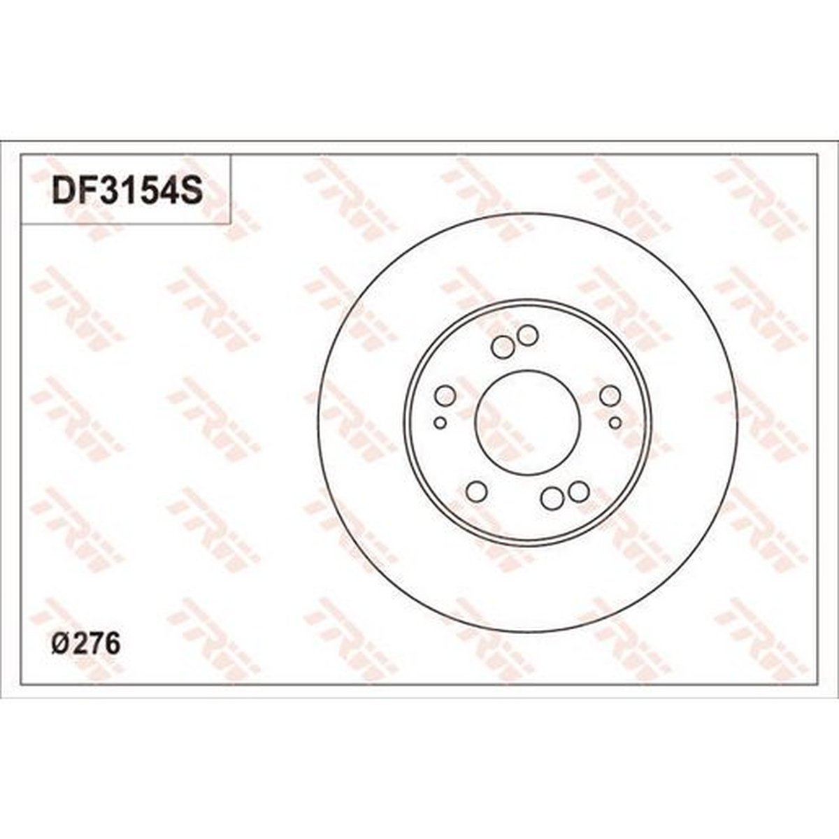TRW Brake Rotor 276mm Front DF3154S