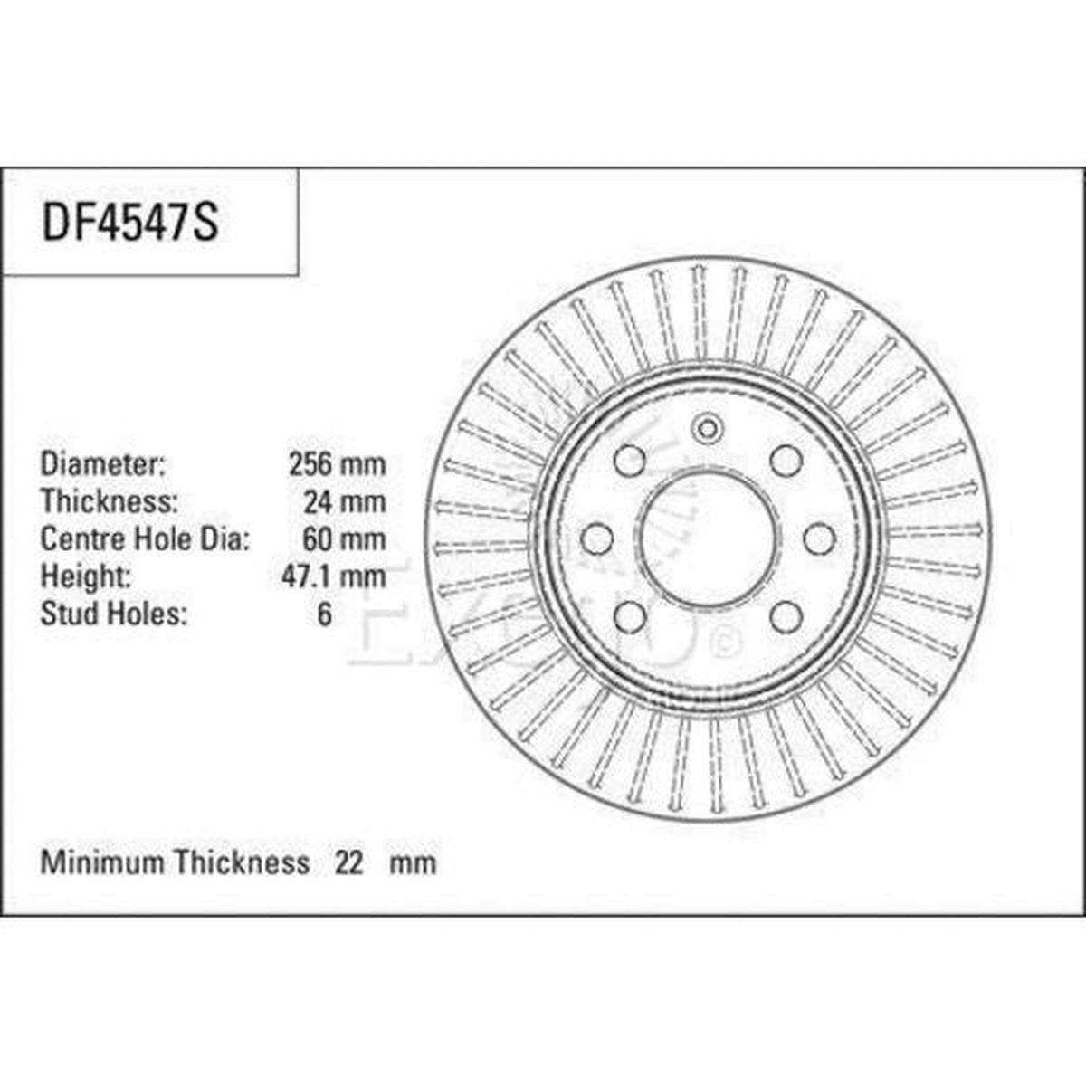 TRW Brake Rotor Pair Front DF4547S