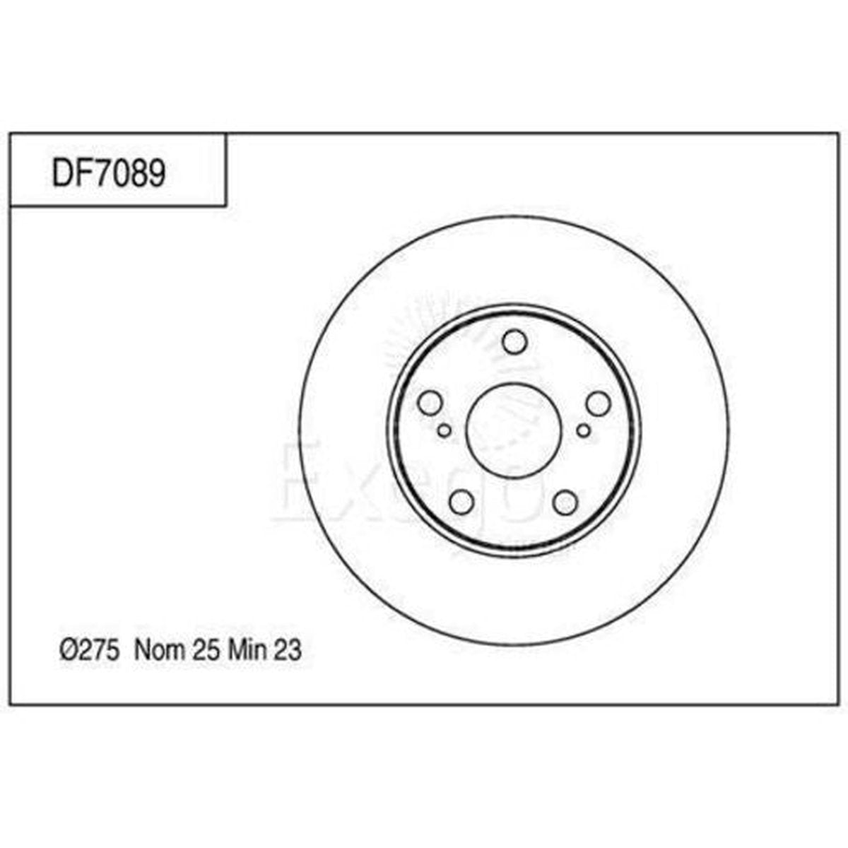 TRW Brake Rotor 275mm Front DF7089S
