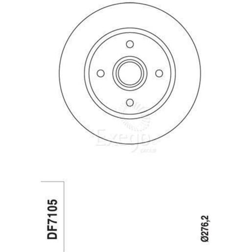 TRW Brake Rotor 276.2mm Rear DF7105S