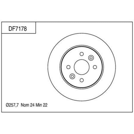 TRW Disc Brake Rotor DF7178S