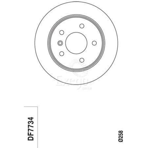 TRW Disc Brake Rotor DF7734S