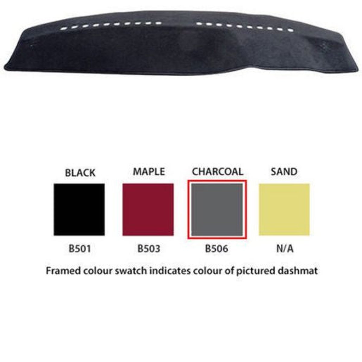 Sunland Dashmat fits MERCEDES BENZ 230E (CHASSIS 124 - 2/86 to 2/92) - Black