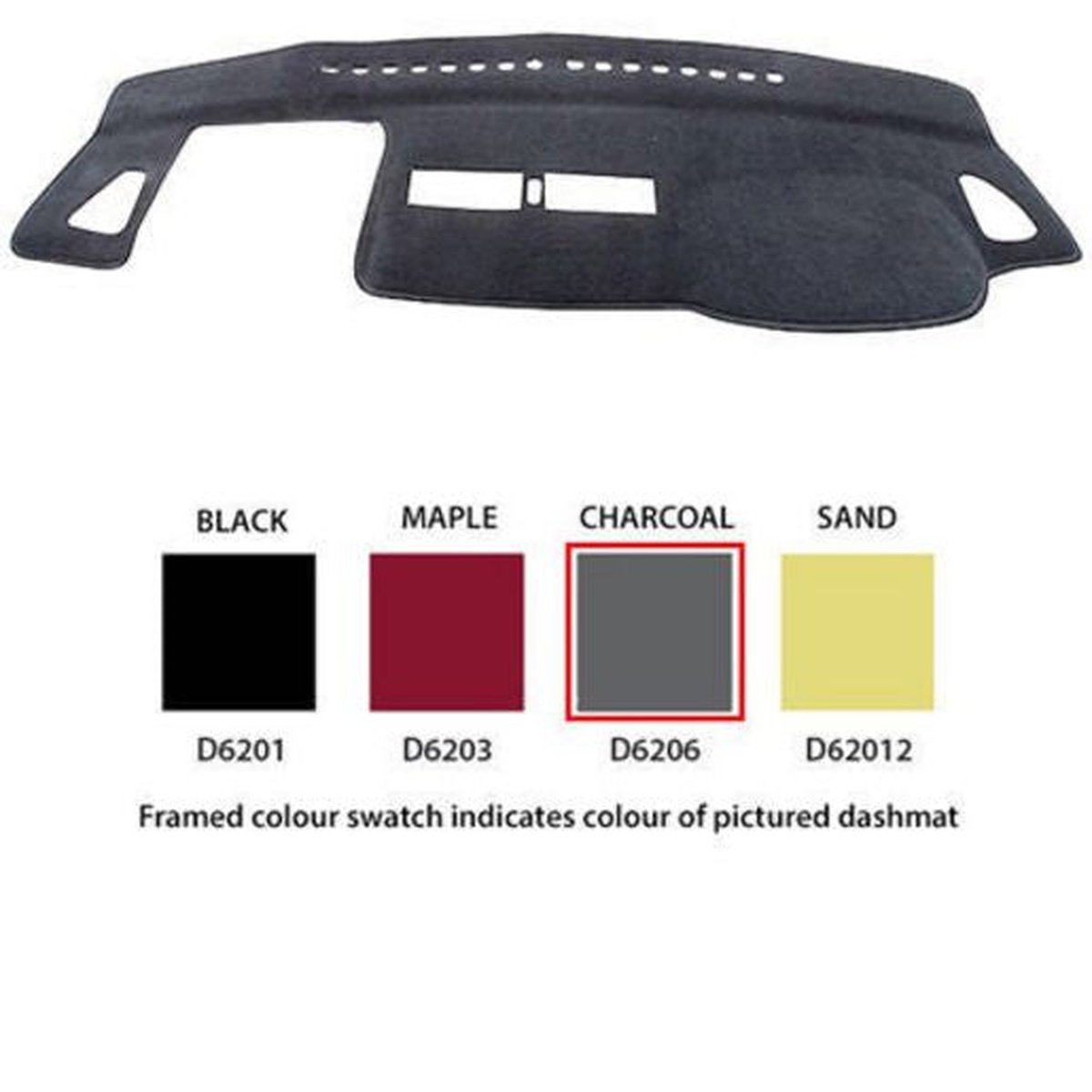 Sunland Dashmat fits NISSAN TIIDA (C11 MYO7 - 1/06 to 11/12) - Charcoal