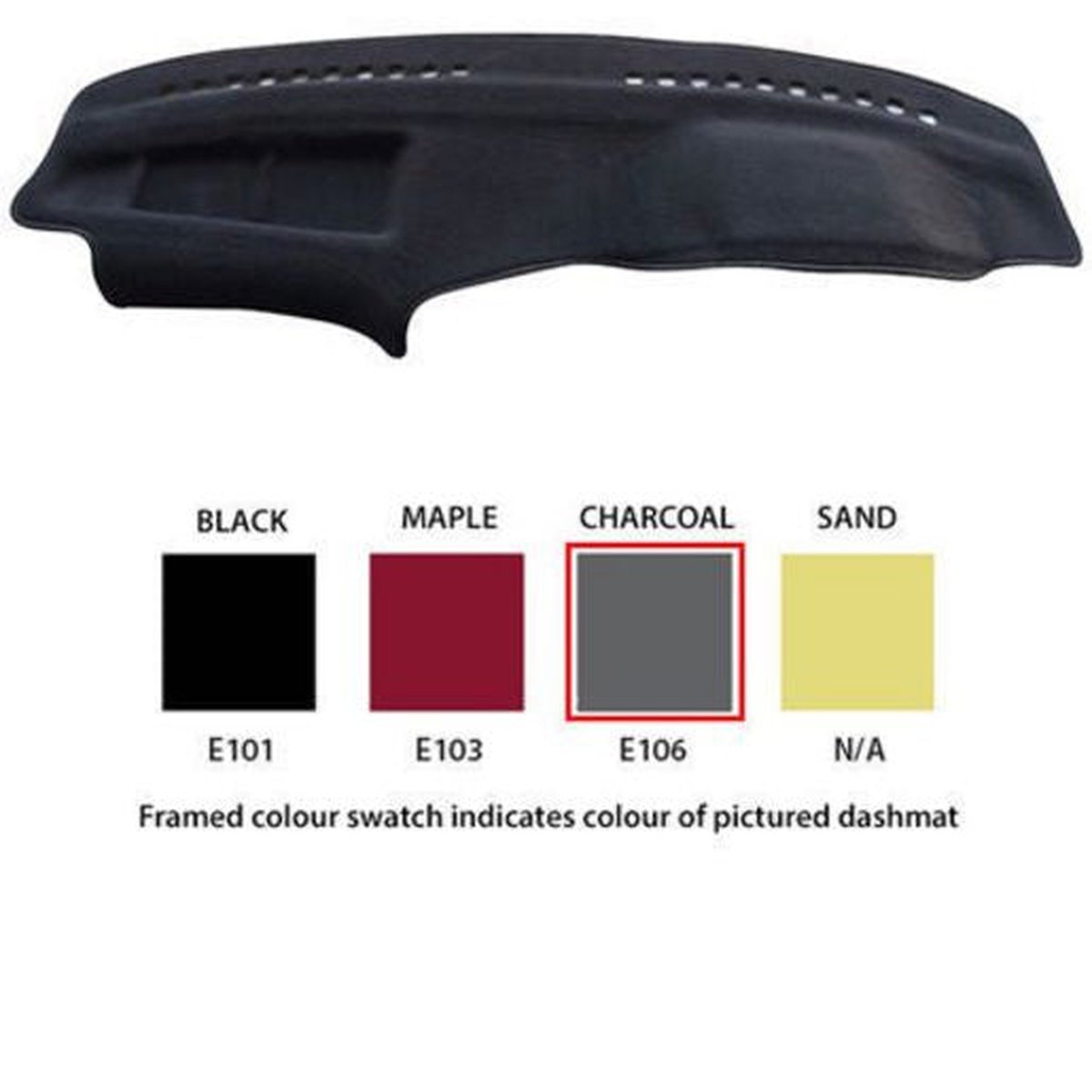 Sunland Dashmat fits BMW 3 SERIES (E30 SERIES - 9/82 to 9/90) - Black