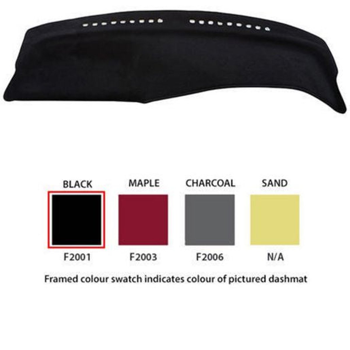 Sunland Dashmat fits FORD LASER (KF/KH - 4/90 to 10/94) - Black
