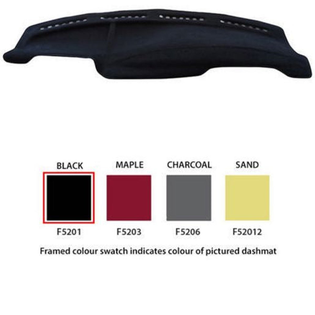 Sunland Dashmat fits FORD F250 (RN - 8/01to 7/06) - Black