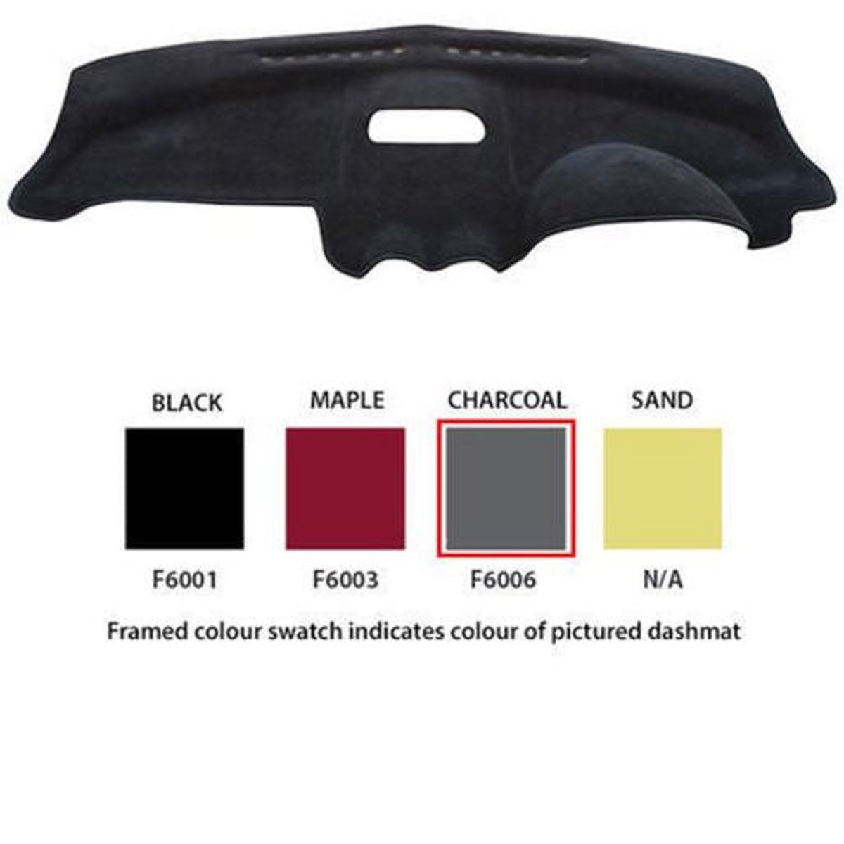 Sunland Dashmat Black fits DAEWOO KALOS T200, HOLDEN BARINA TK MY07 MY08 F6001