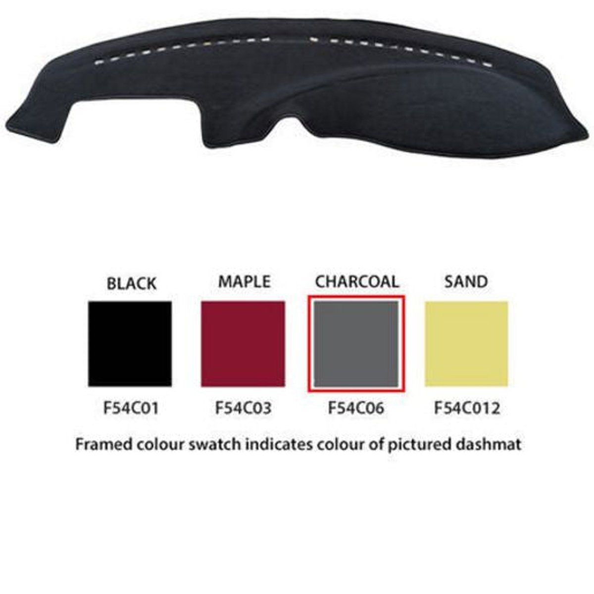 Sunland Dashmat fits FORD FALCON (BA/BF - 9/02 to 4/08) - Charcoal W/ Clock