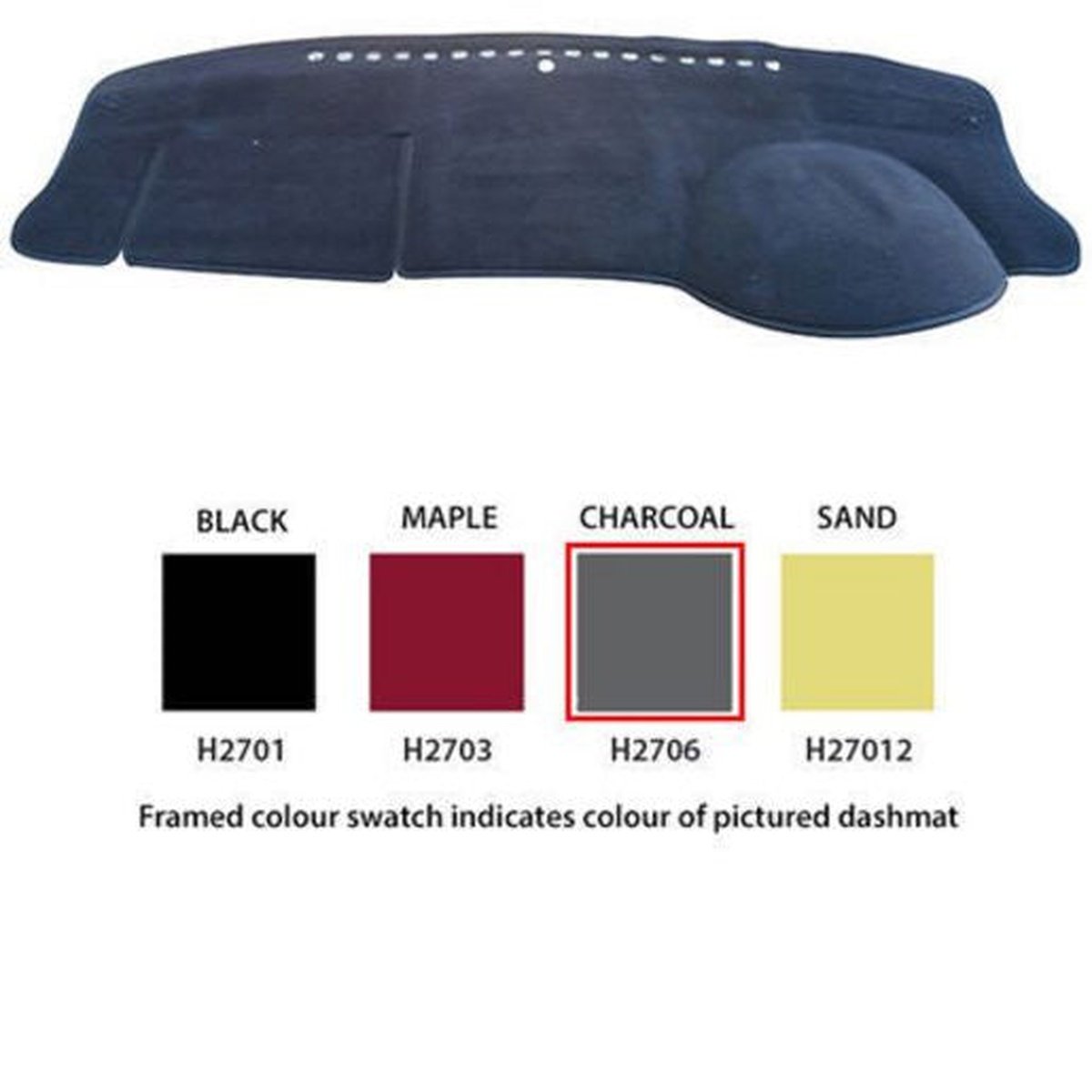 Sunland Dashmat fits HONDA ACCORD (VTi/V6 MY07 - 6/03 to 2/08) - Charcoal