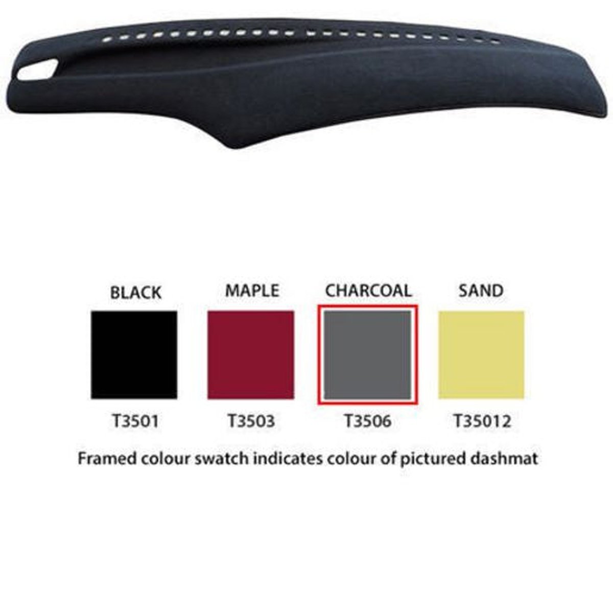 Sunland Dashmat Black fits TOYOTA LANDCRUISER 80 SERIES T3501