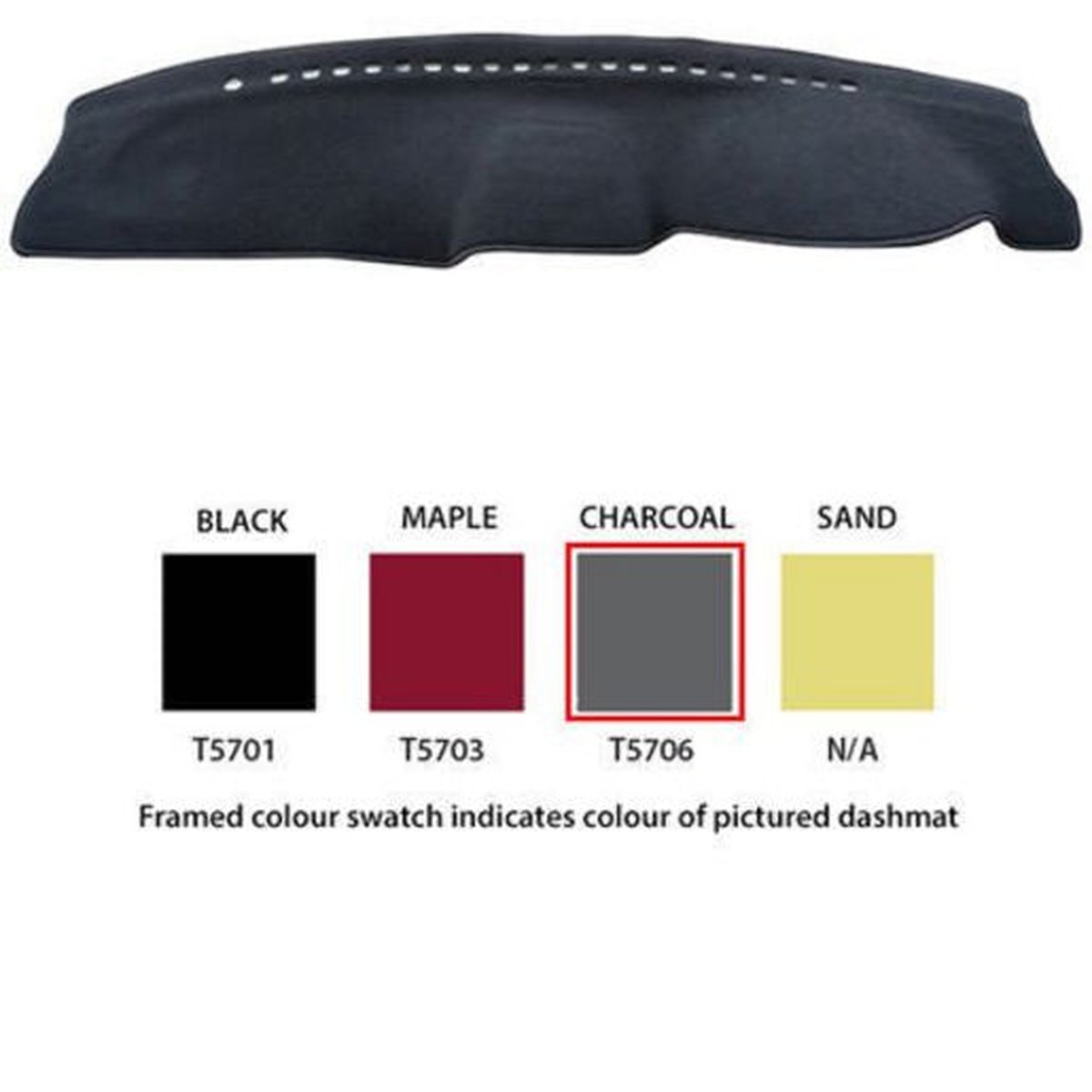 Sunland Dashmat fits TOYOTA COROLLA (AE 112R - 10/98 to 10/01) - Charcoal