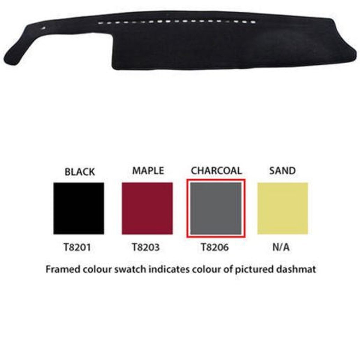 Sunland Dashmat fits TOYOTA HI-ACE (KDH220R/TRH221 - 3/05 On) - Charcoal