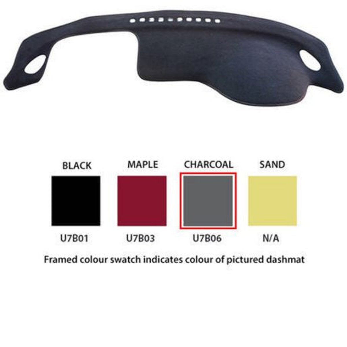 Sunland Dashmat Black fits SUBARU LIBERTY 2nd GEN, SUBARU OUTBACK 1st GEN U7B01