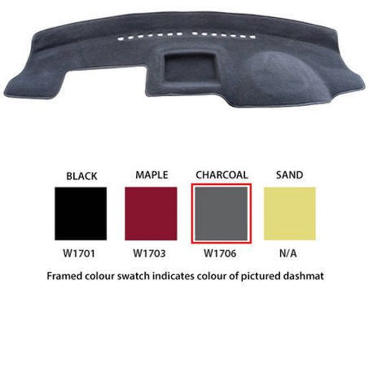 Sunland Dashmat fits VOLKSWAGEN GOLF (1K - 8/04 to 3/08) - Charcoal