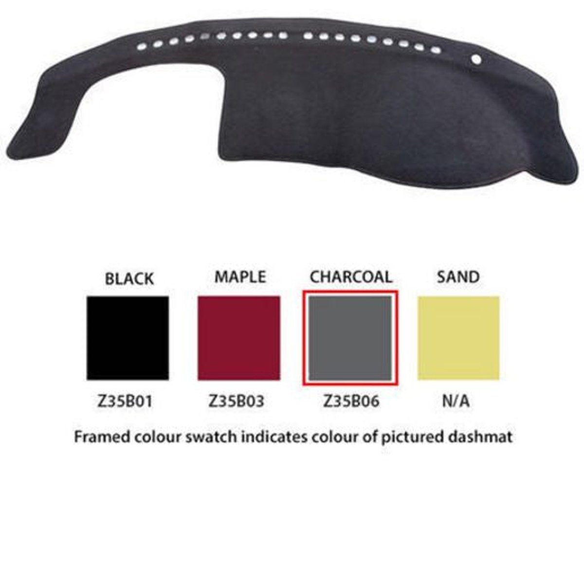 Sunland Dashmat Black fits FORD LASER KN/KQ, MAZDA 323 BJ Z35B01
