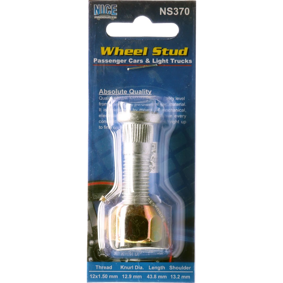 NICE Wheel Stud & Nut M12x1.50 43.9mm NS370
