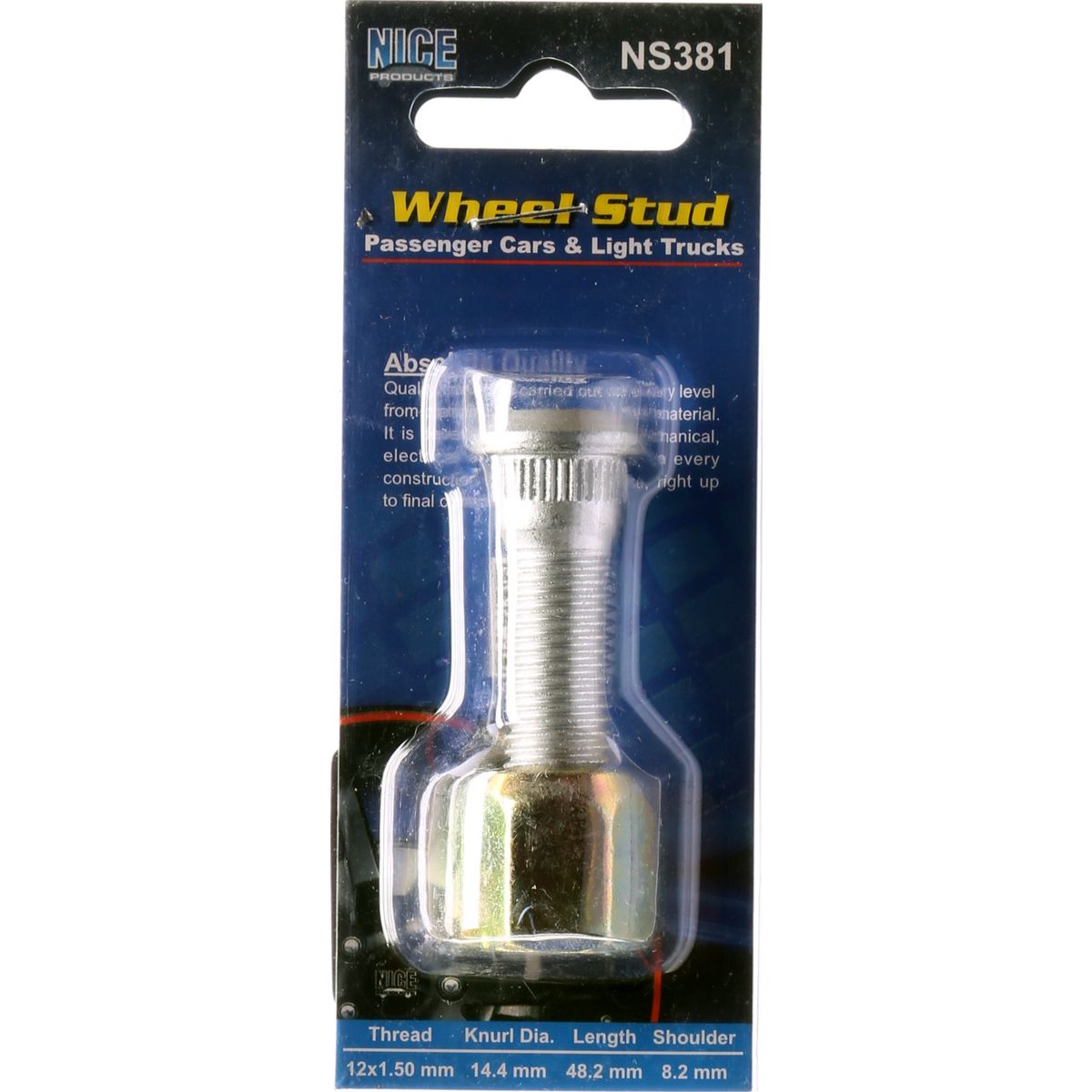 NICE Wheel Stud & Nut M12x1.50 48.8mm NS381