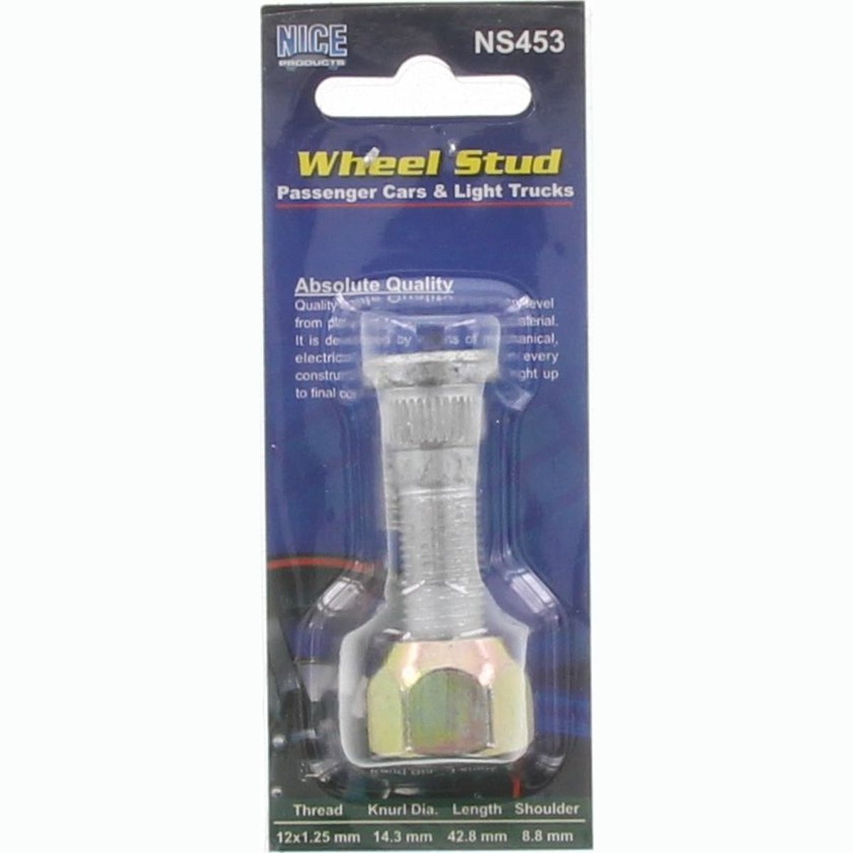 NICE Wheel Stud & Nut M12x1.25 42.4mm NS453
