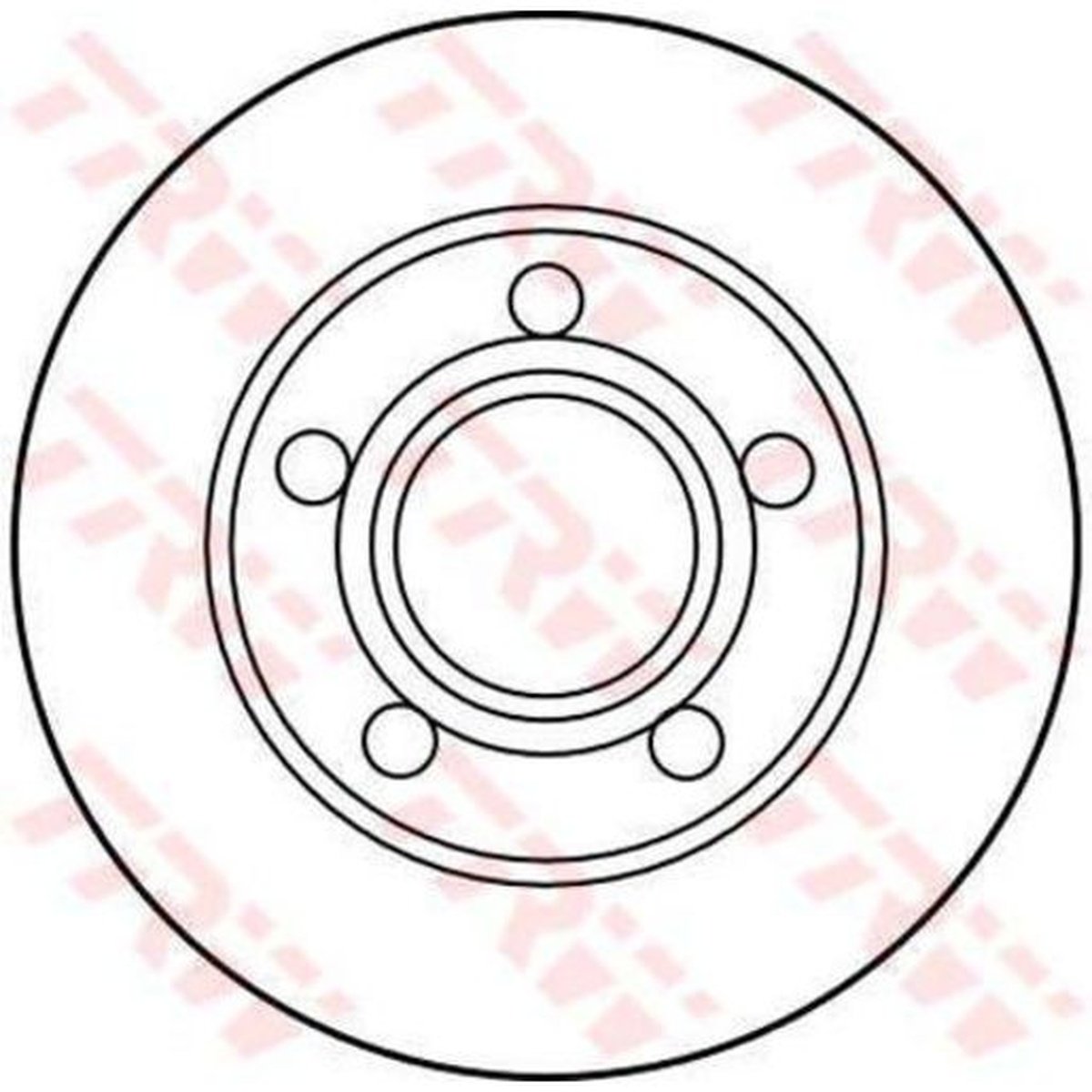 TRW Brake Rotor Pair 245mm Rear DF2655S