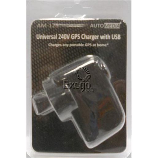 Automedia Adapt 12V Cig Nav Chg & USB iPod AM-125