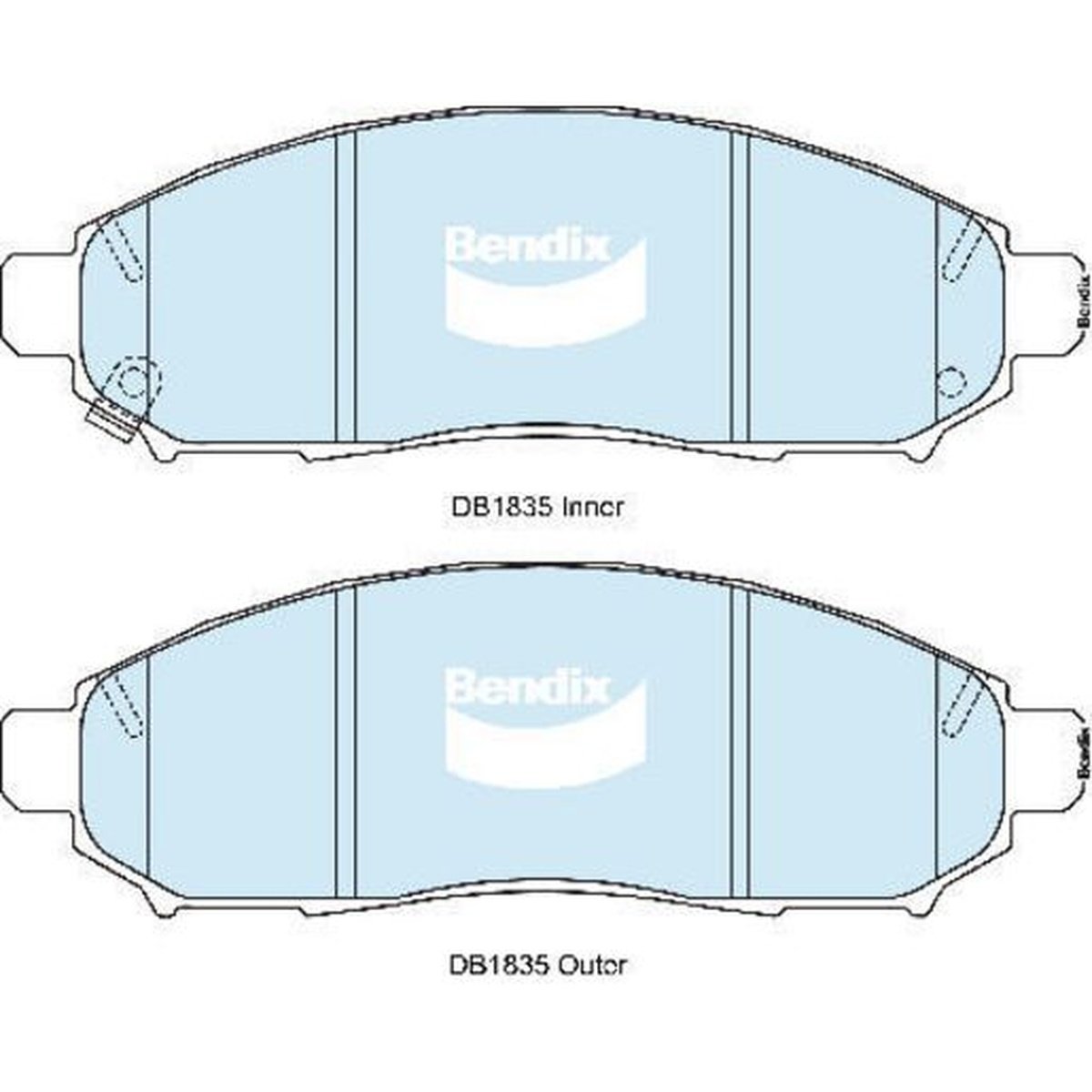 Bendix Ultimate Brake Pad Set Front DB1835 ULT