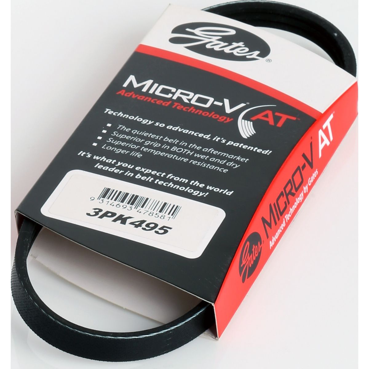 Gates Ribbed Belt 3PK495