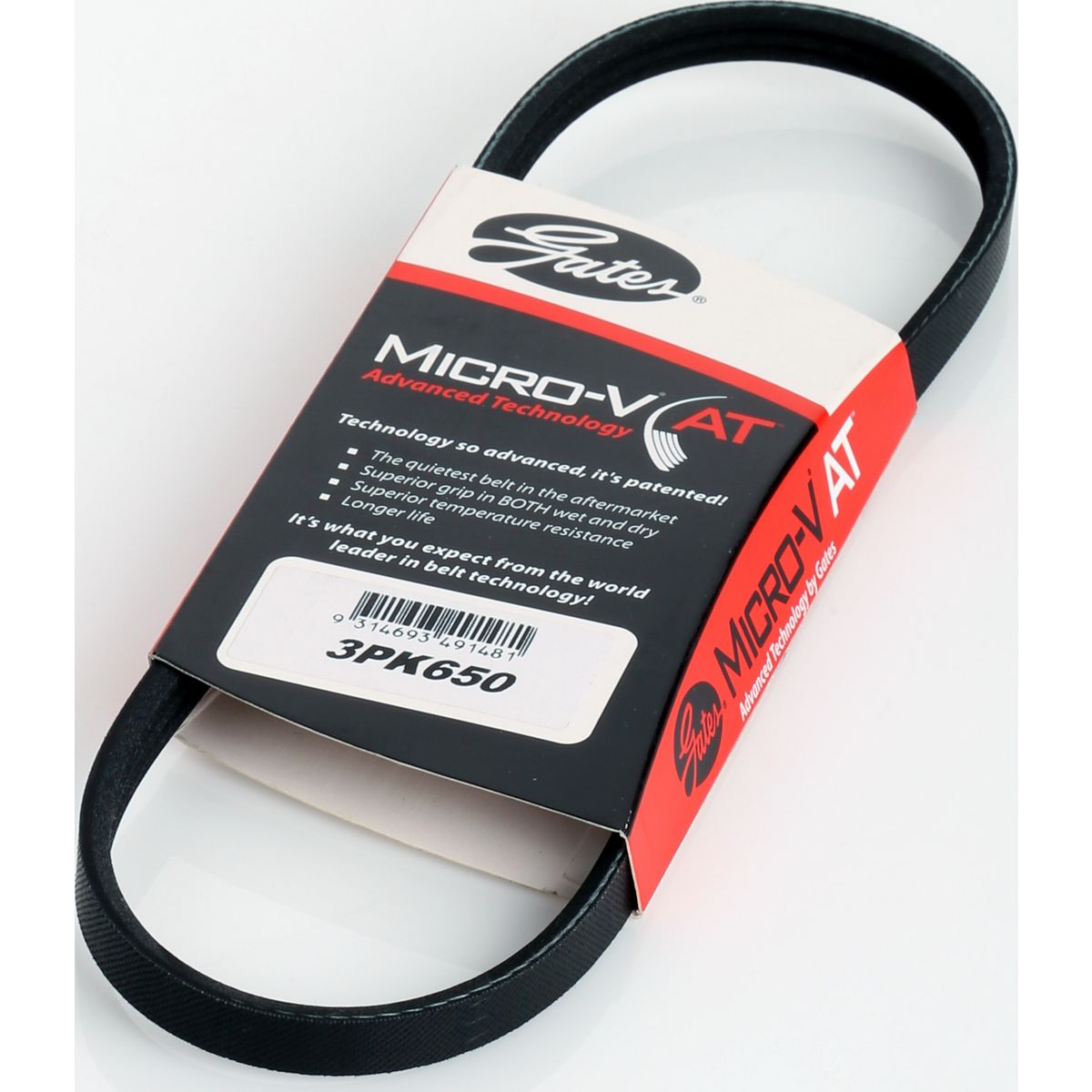 Gates Ribbed Belt 3PK650