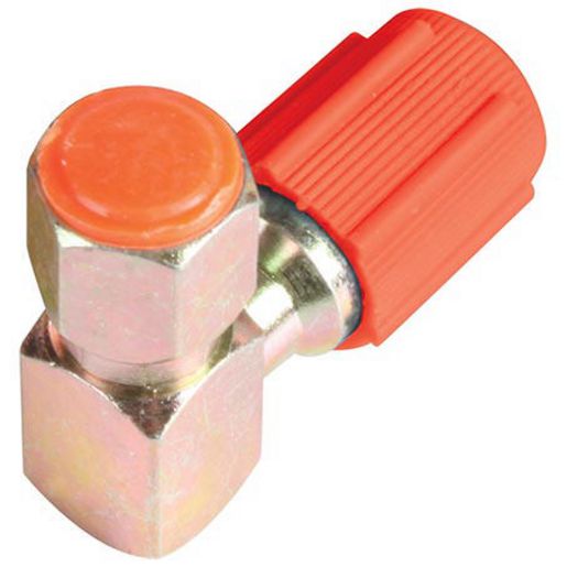 OEX Fitting Steel 3/16 Female Flare Service Port High 90 Degree - 10 Pce STX9907B