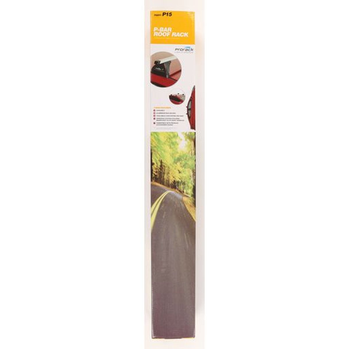 Prorack Standard Through Bar 75kg Max Aluminium Silver 110cm Pair P15