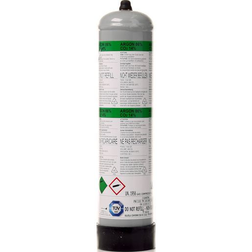 Mechpro Disposable Gas Cylinder Arg/Co2 1Kg MPWGARC02-D