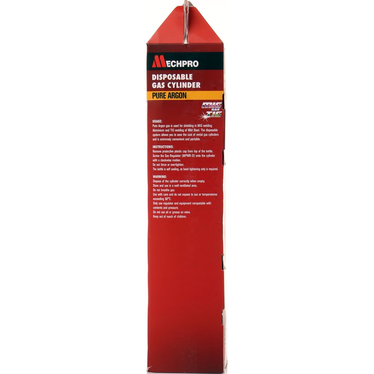 Mechpro Disposable Gas Cylinder Pure Argon 1Kg MPWGAR-D