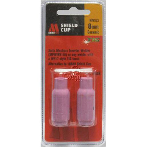 Mechpro Tig Ceramic Cup 8mm 2Pk Mpwinv140 MPWTCC8