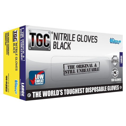 The Glove Company TGC Black Nitrile Gloves L 100 Pack 160003