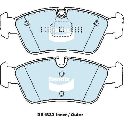 Bendix Ultimate Brake Pad Set Front DB1833 ULT