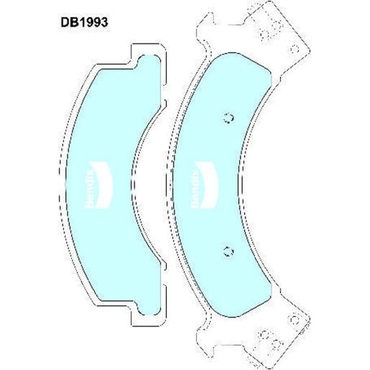 Bendix Heavy Duty Brake Pad Set Front DB1993 HD