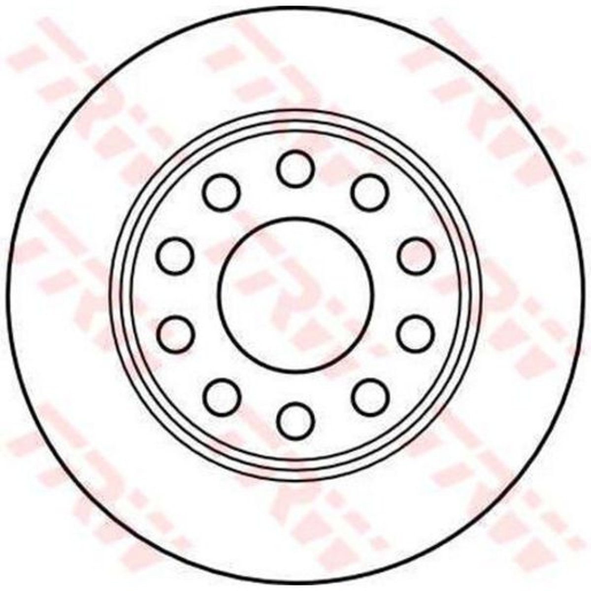 TRW Brake Rotor Pair 255mm Rear DF4211S