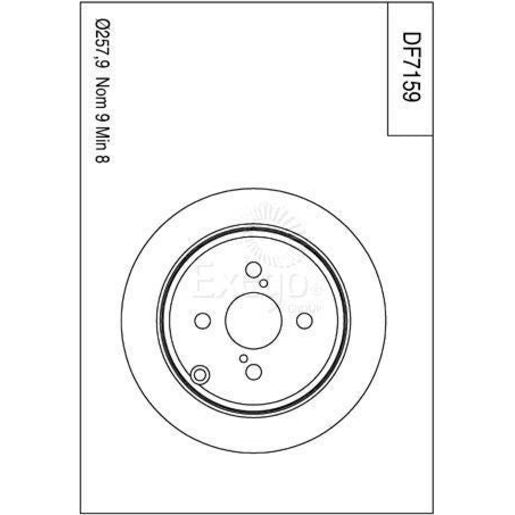 TRW Disc Brake Rotor Solid 257mm DF7159S