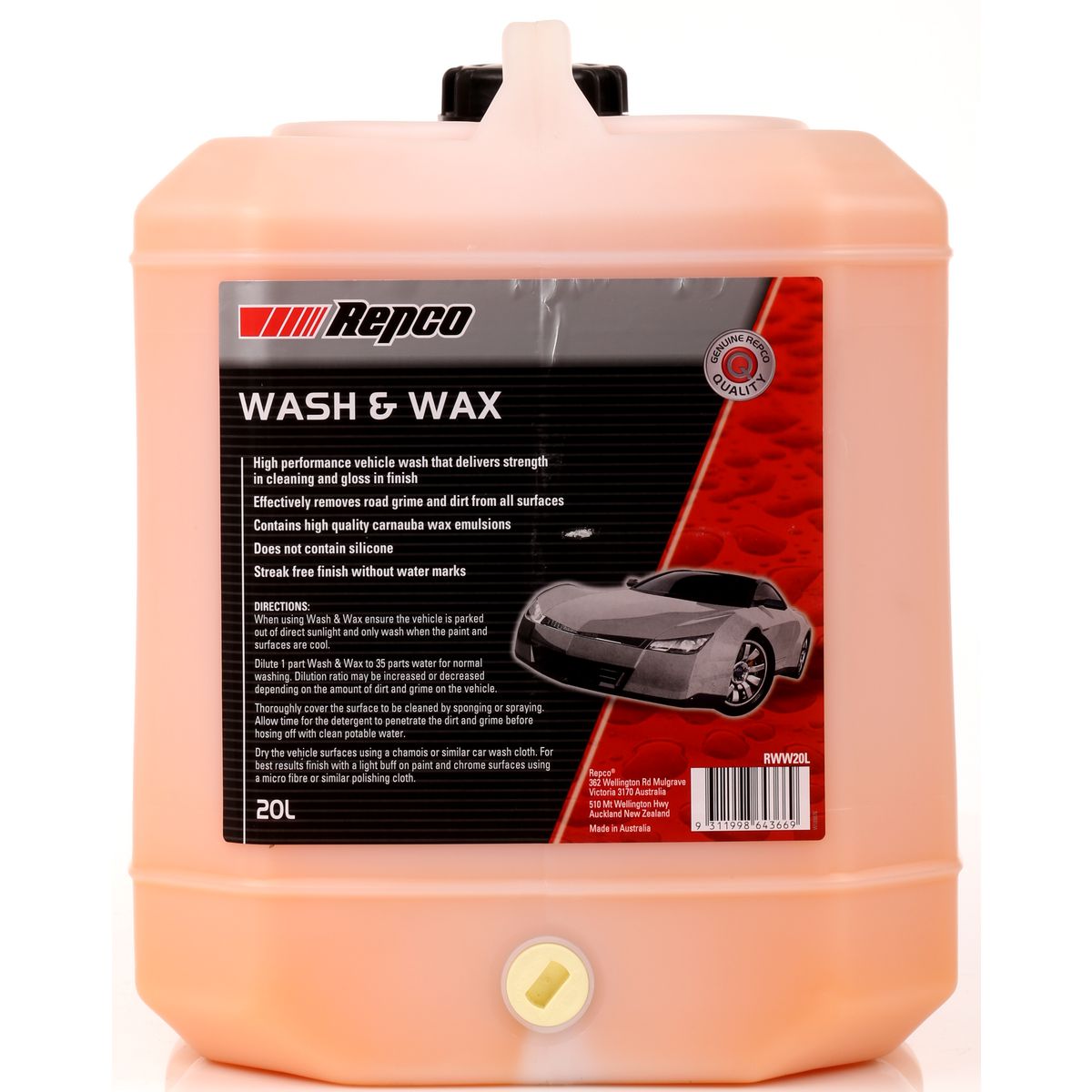 Eclipse Wash & Wax 20Ltr RWW20L