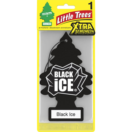 Little Trees Car Air Freshener X-Tra Strength Black Ice Large 1 Pack