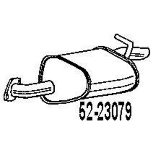 Lh Rear Muffler Std Replacement 52-23079