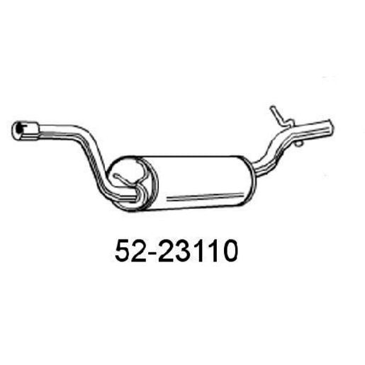 Centre Muffler Std Replacement 52-23110