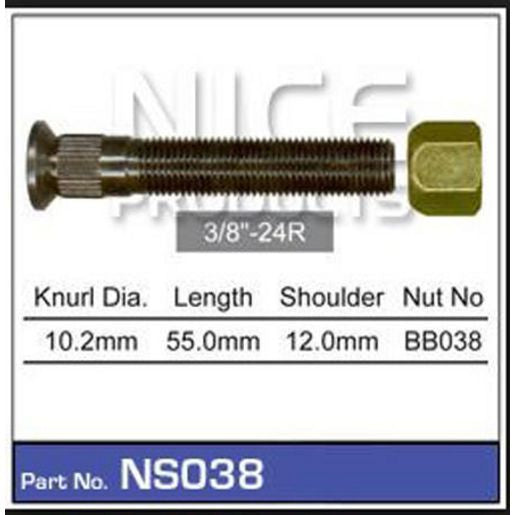 Nice Products Stud & Nut Pack 3/8 X 24R NS038