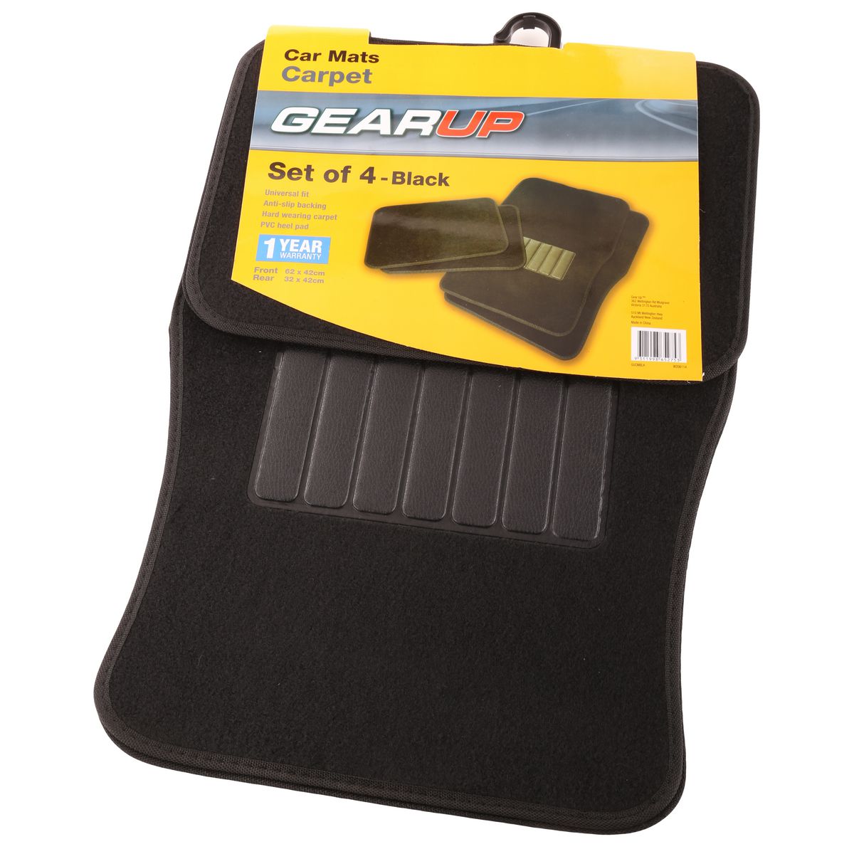 Gear Up Floor Mat Set Black GUCMBLK