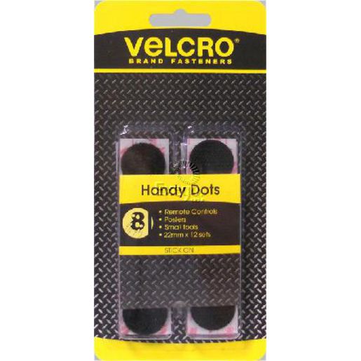 Velcro 22Mm X 12 Dots Black VL27503