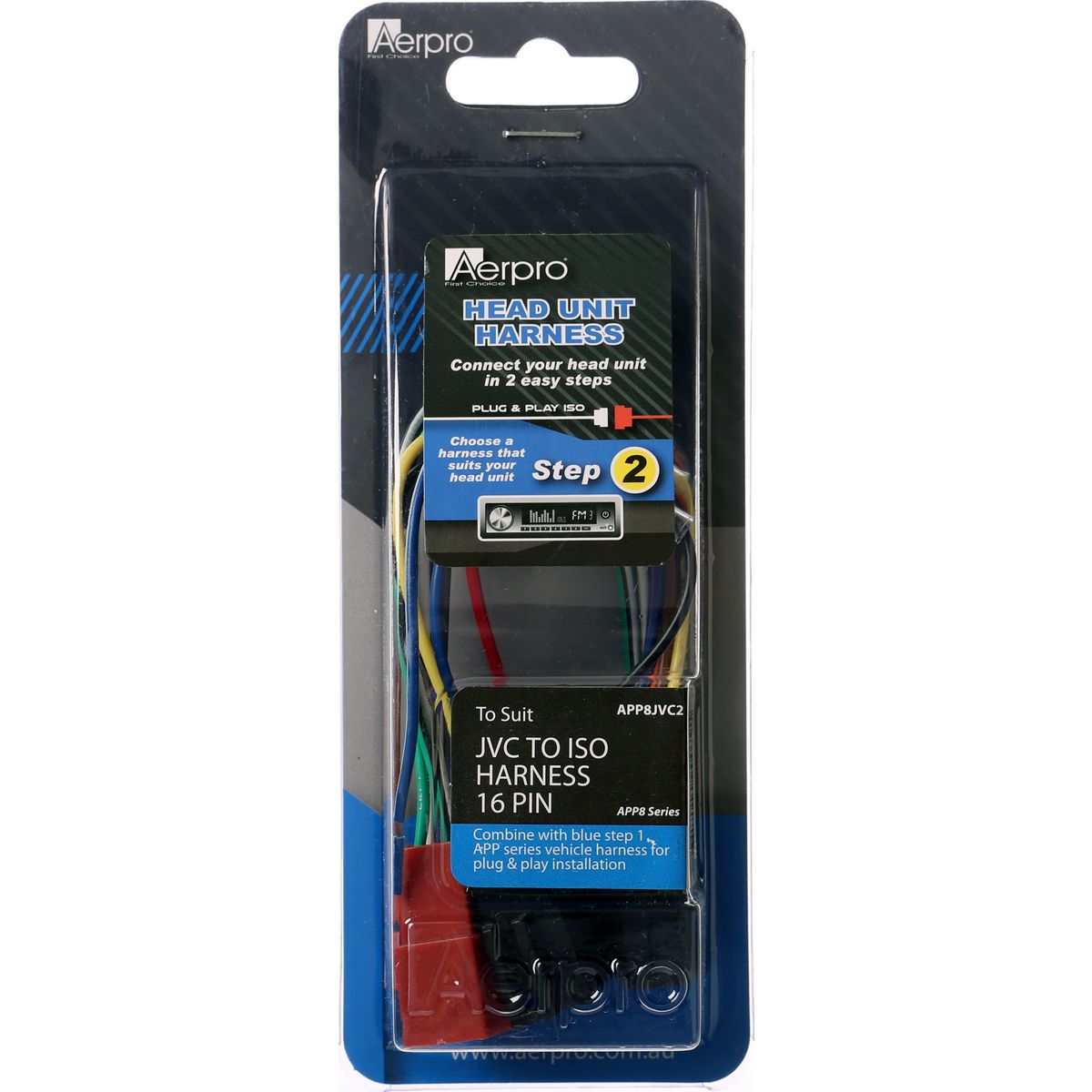 Aerpro Radio Wiring Harness Jvc To Iso 16 Pin (Suit 2010 Onwards) APP8JVC2