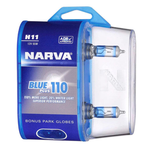 Narva H11 Globes 12V 55W Blue Plus 90 48538BL2