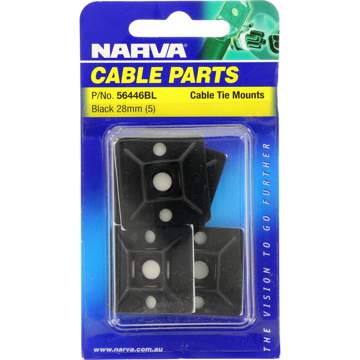 Narva Cable Tie Mount 28mm 56446BL